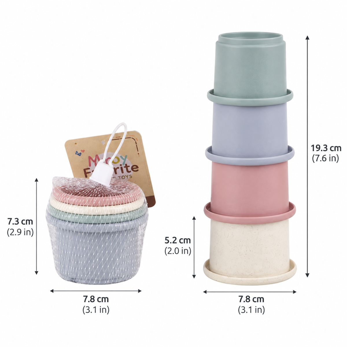 Petcendra FloraBunny Pastel Foraging Stacking Cups