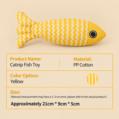 Petcendra Golden Catch Catnip Fish Toy