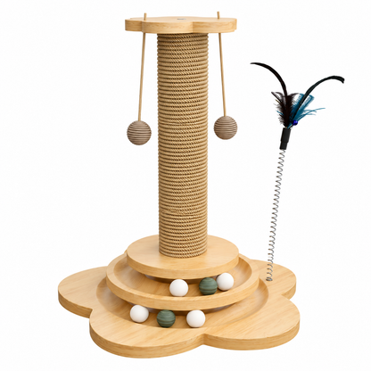 Petcendra WhiskerBloom Interactive Cat Scratching & Play Tower