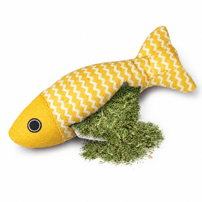 Petcendra Golden Catch Catnip Fish Toy