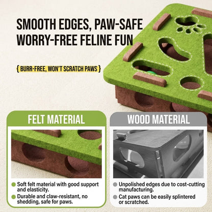 Petcendra The FelineHunt Premium Felt Interactive Puzzle Box