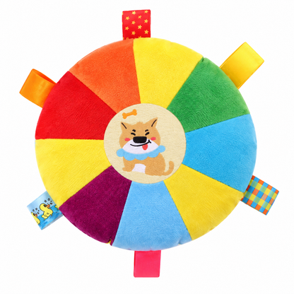 Petcendra PawJoy Rainbow Tug & Toss Dog Disc